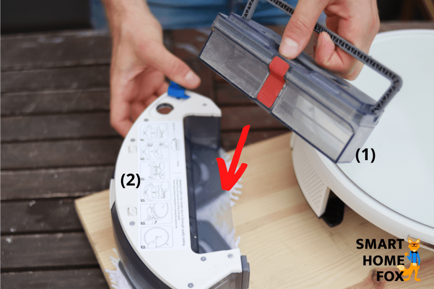 aspirateur robot yeedi mop station bac et reservoir eau